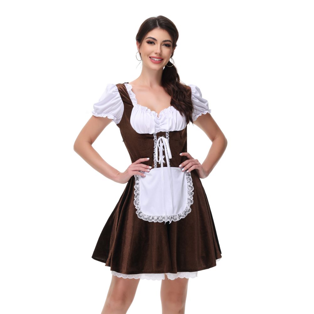 Октоберфест костюм клетчатые платья Dirndl немецкий карнавальный наряд